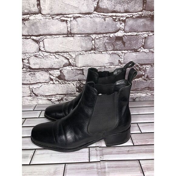 Melvin & Hamilton Suzy Black Leather Chelsea Pull On Boots Women Sz 38EU/7.5M US - Picture 10 of 16